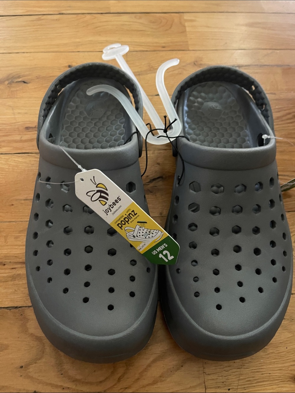 Joybees Men's Popinz Slip-On Clogs in Gray